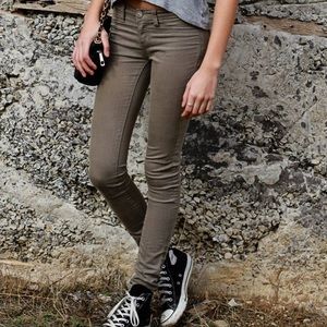Olive green skinny jeans